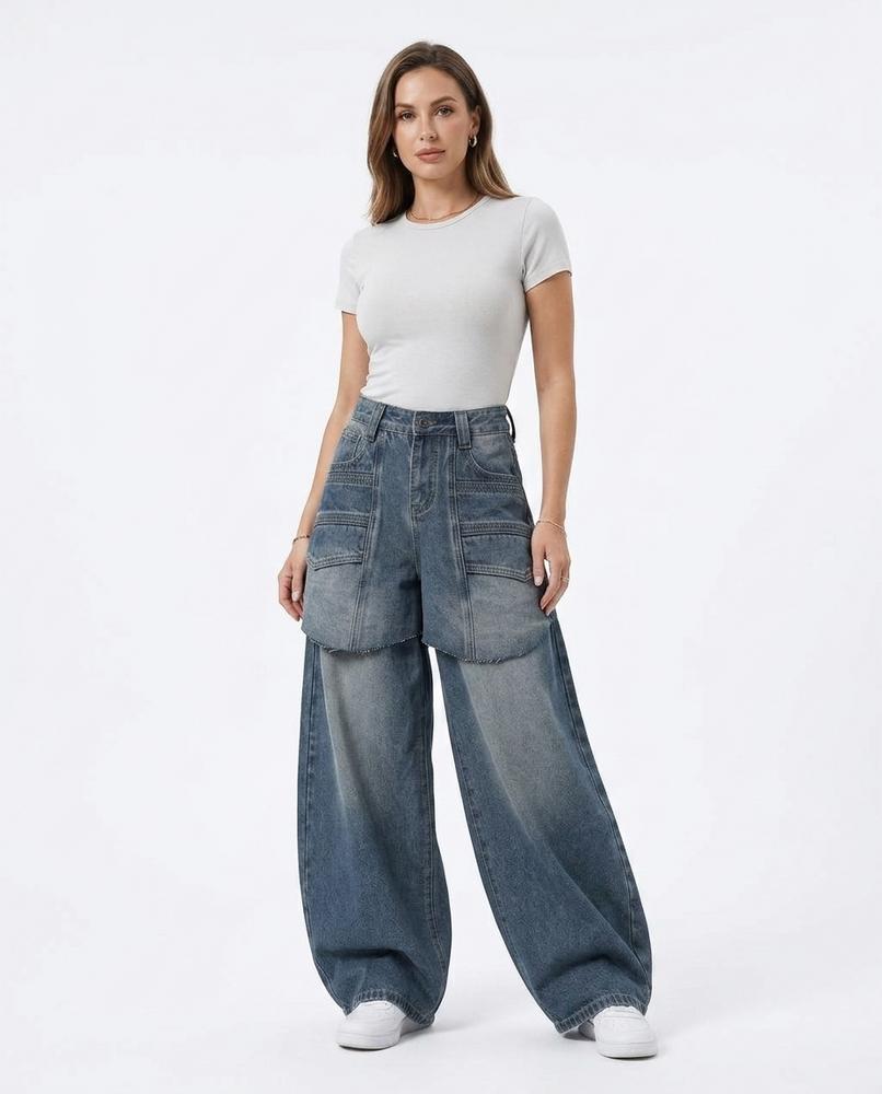 Heidi Outlet - Valor | Weitgeschnittene Gewaschene Hose Damen