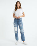 Heidi Outlet - Eltor | Geflickte Gerade Hose Damen