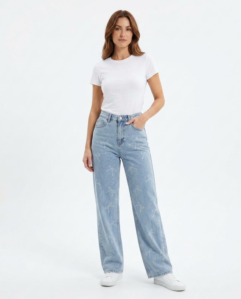 Heidi Outlet - Kedan | Gemusterte Weit Geschnittene Hose Damen