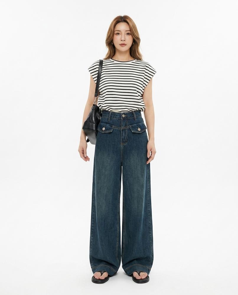 Heidi Outlet - Salom | Weitgeschnittene Hochsitzende Hose Damen
