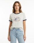 Heidi Outlet - Viren | Bedrucktes Kontrastfarbenes Shirt Damen