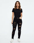 Heidi Outlet - Vasin | Zerrissene Enganliegende Hose Damen