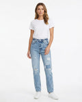 Heidi Outlet - Lydan | Zerrissene Hochgeschnittene Hose Damen