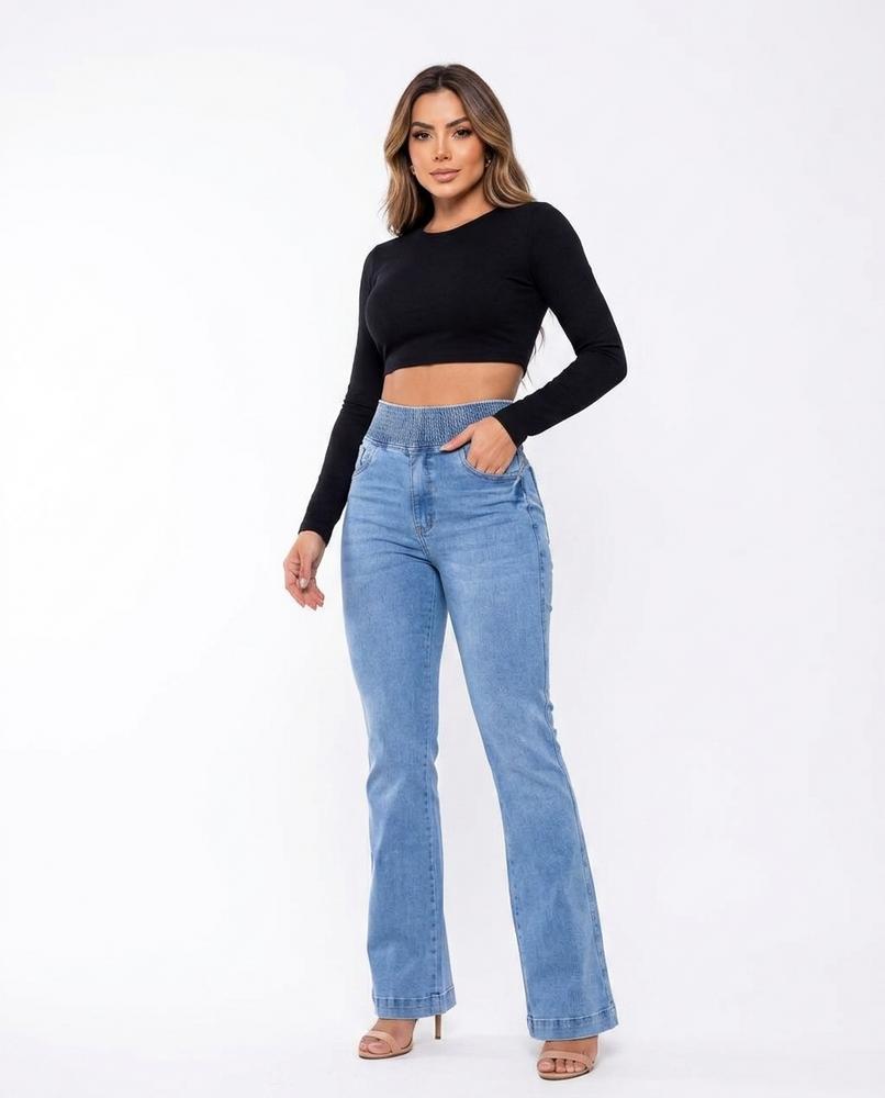 Heidi Outlet - Ketor | Hochtaillierte Ausgestellte Hose Damen