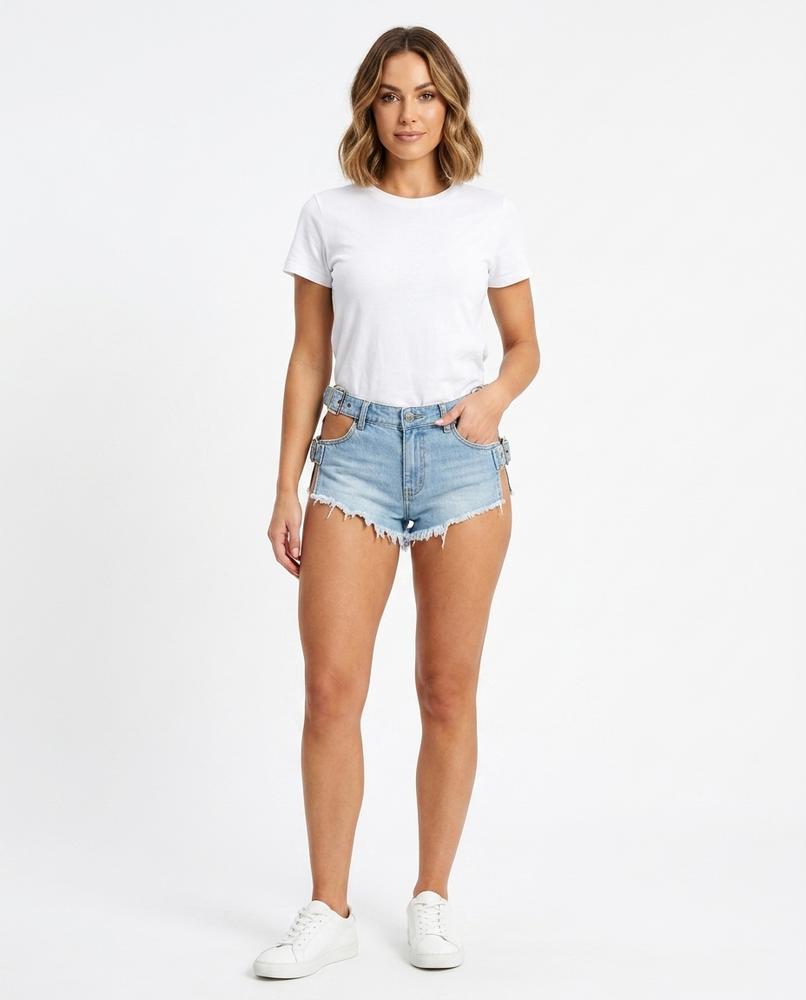 Heidi Outlet - Risan | Ausgeschnittene Kurze Hose Damen
