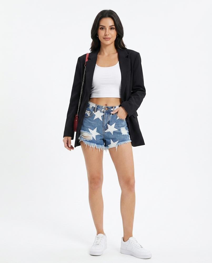Heidi Outlet - Tatal | Bedruckte Kurze Hose Damen