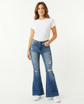 Heidi Outlet - Caven | Zerrissene Ausgestellte Hose Damen