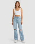 Heidi Outlet - Yover | Zerrissene Weit Geschnittene Hose Damen