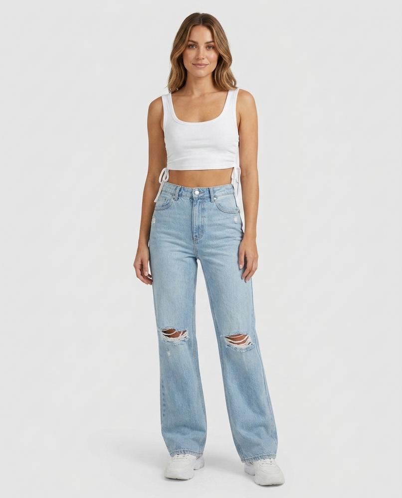 Heidi Outlet - Yover | Zerrissene Weit Geschnittene Hose Damen