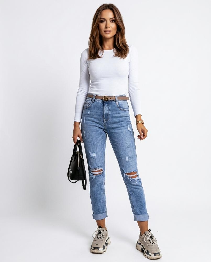 Heidi Outlet - Kerev | Zerrissene Hochtaillierte Hose Damen