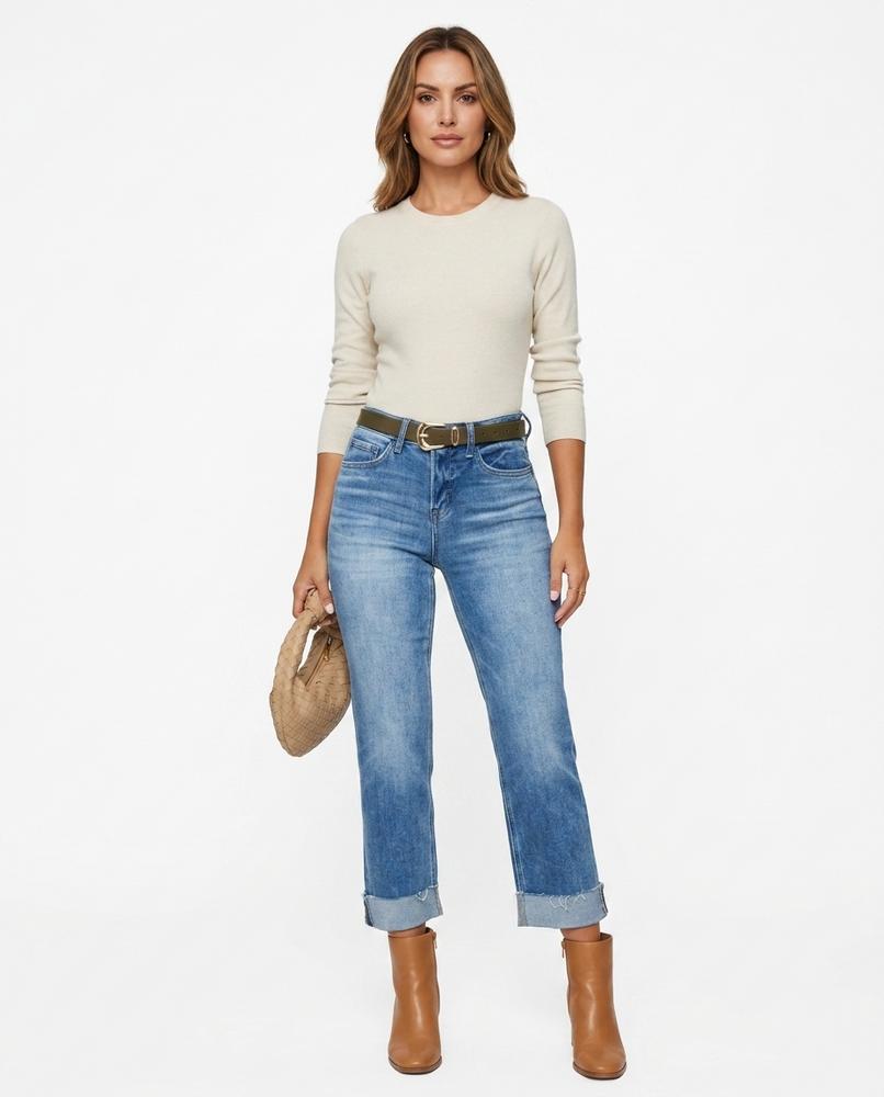 Heidi Outlet - Ralen | Verkürzte Gewaschene Hose Damen